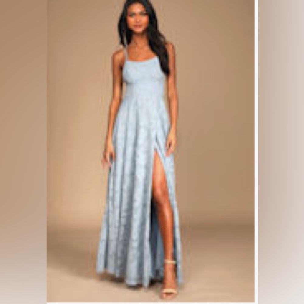 Lulu's Light Blue Maxi Dress